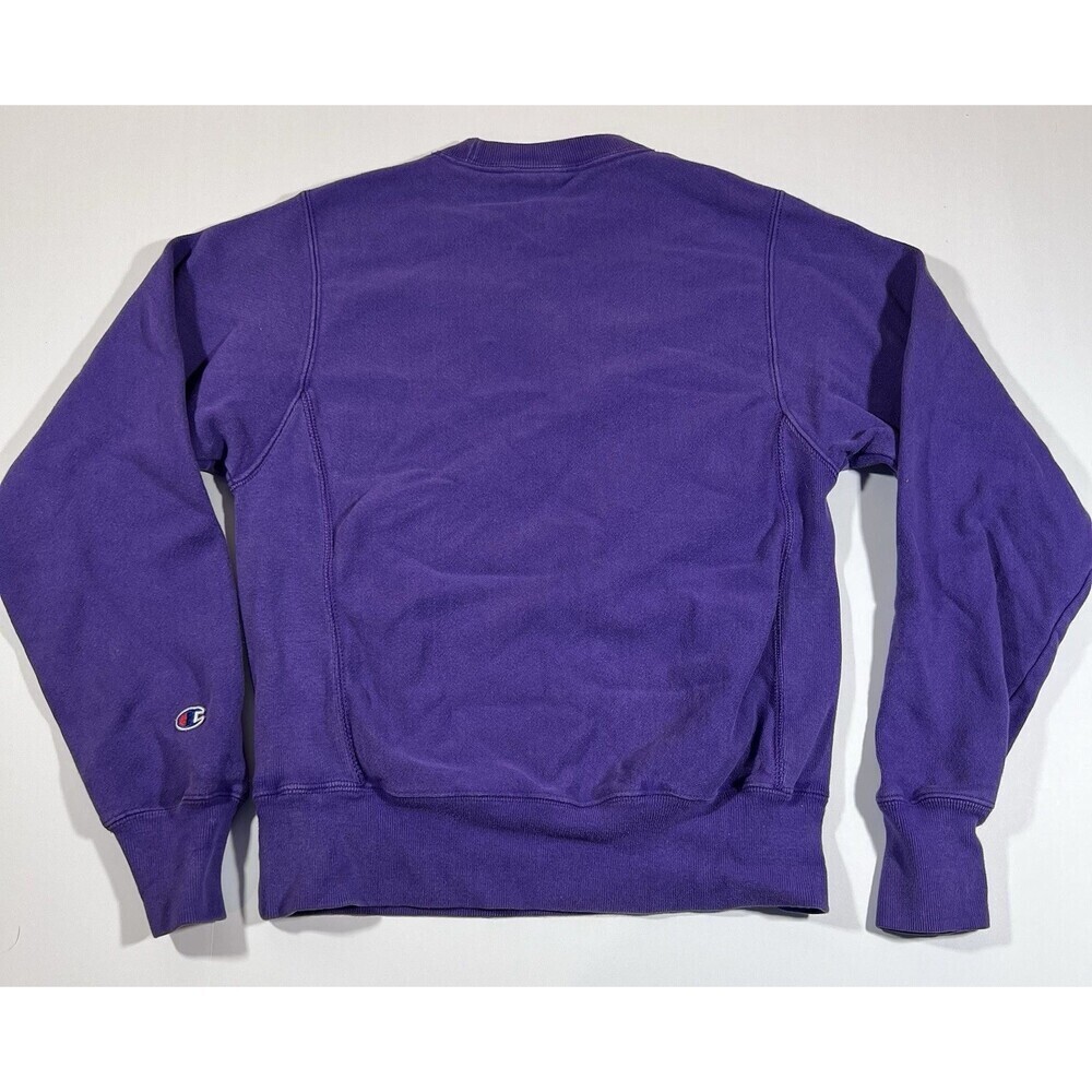 Champion Reverse Weave Purple Pullover Crew Neck Sweatshirt Adult Size XS - Picture 8 of 8